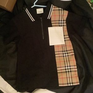 Black Burberry Polo Shirt Size 8Y